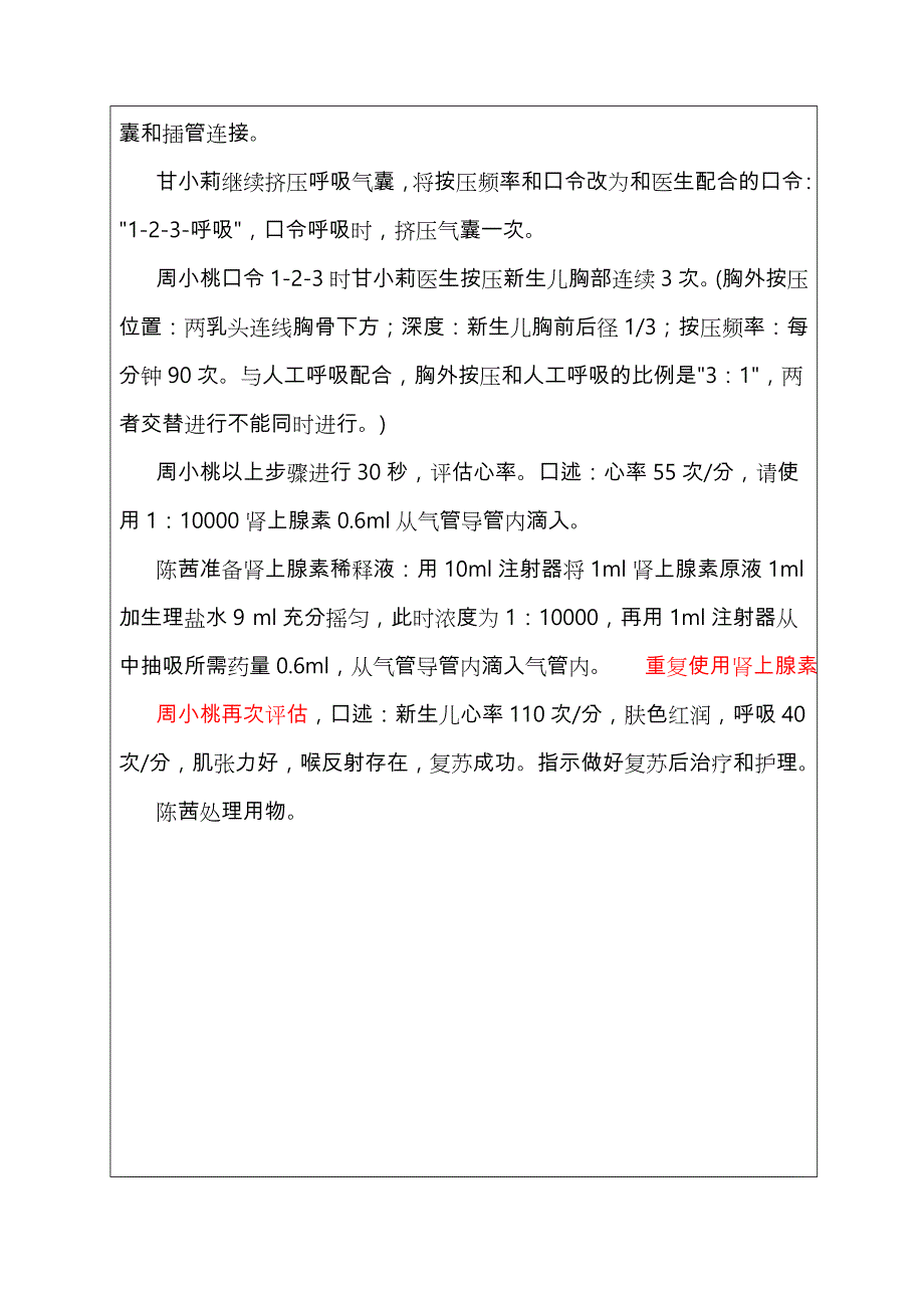 生儿窒息复苏抢救流程演练_第4页