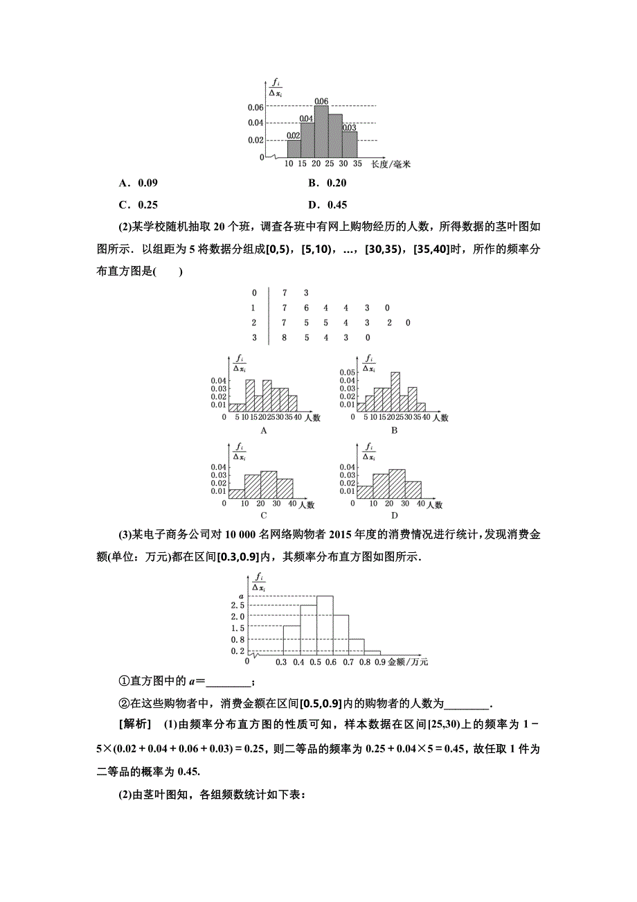 高中数学北师大版必修3教学案：复习课一　统　计 Word版含解析_第4页