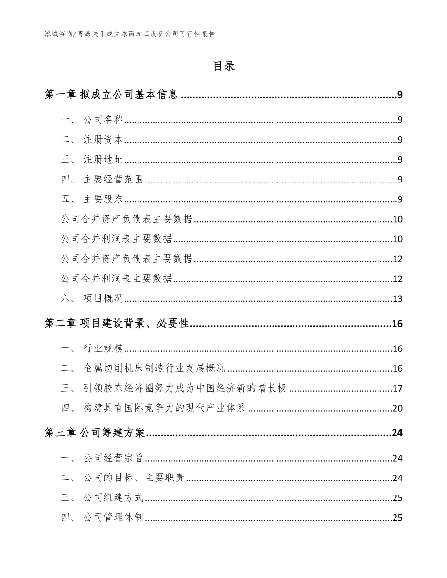 青岛关于成立球面加工设备公司可行性报告范文参考_第2页