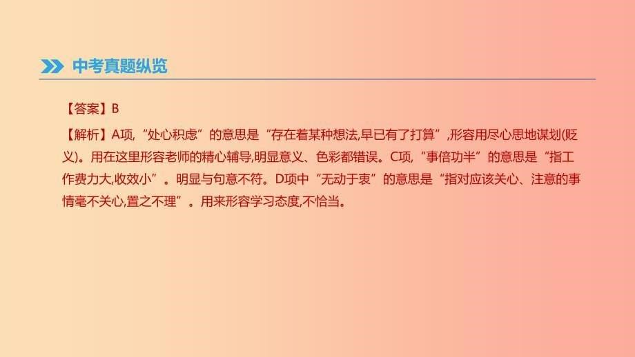 2019年中考语文总复习 二 积累与运用 专题04 词语理解与运用(包括成语)课件.ppt_第5页