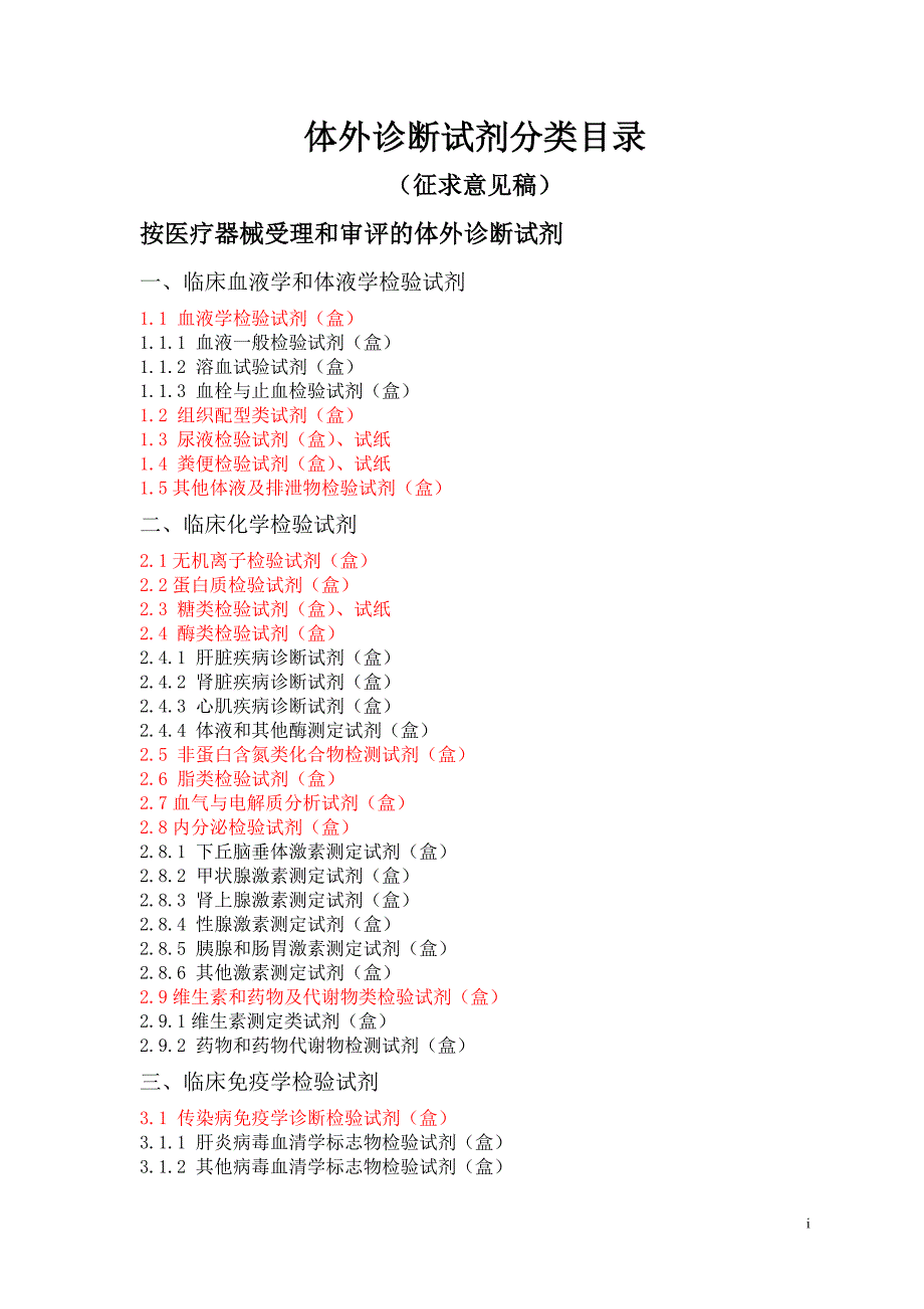 体外诊断试剂分类目录_SFDA.doc_第1页
