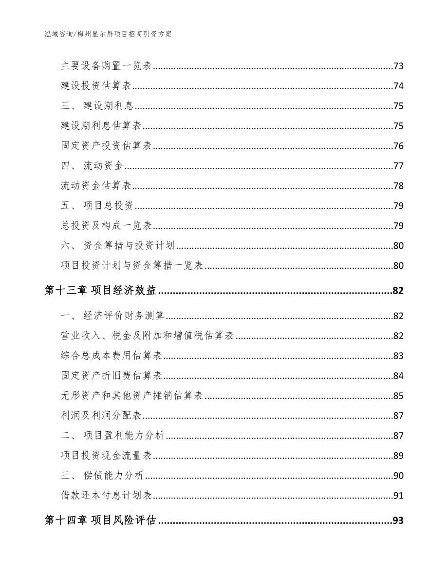 梅州显示屏项目招商引资方案范文_第5页