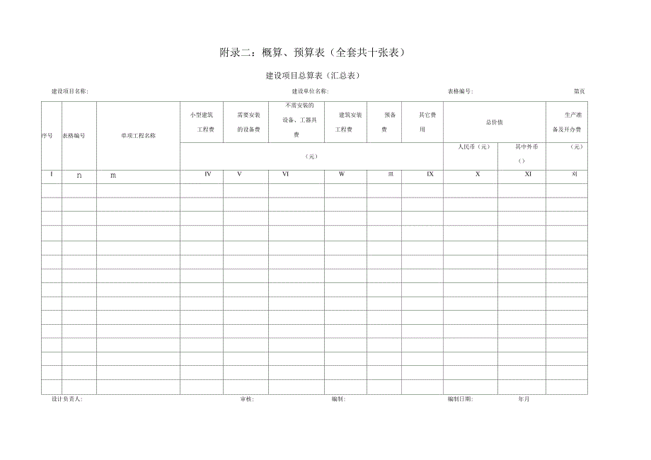 概预算表格全套_第1页