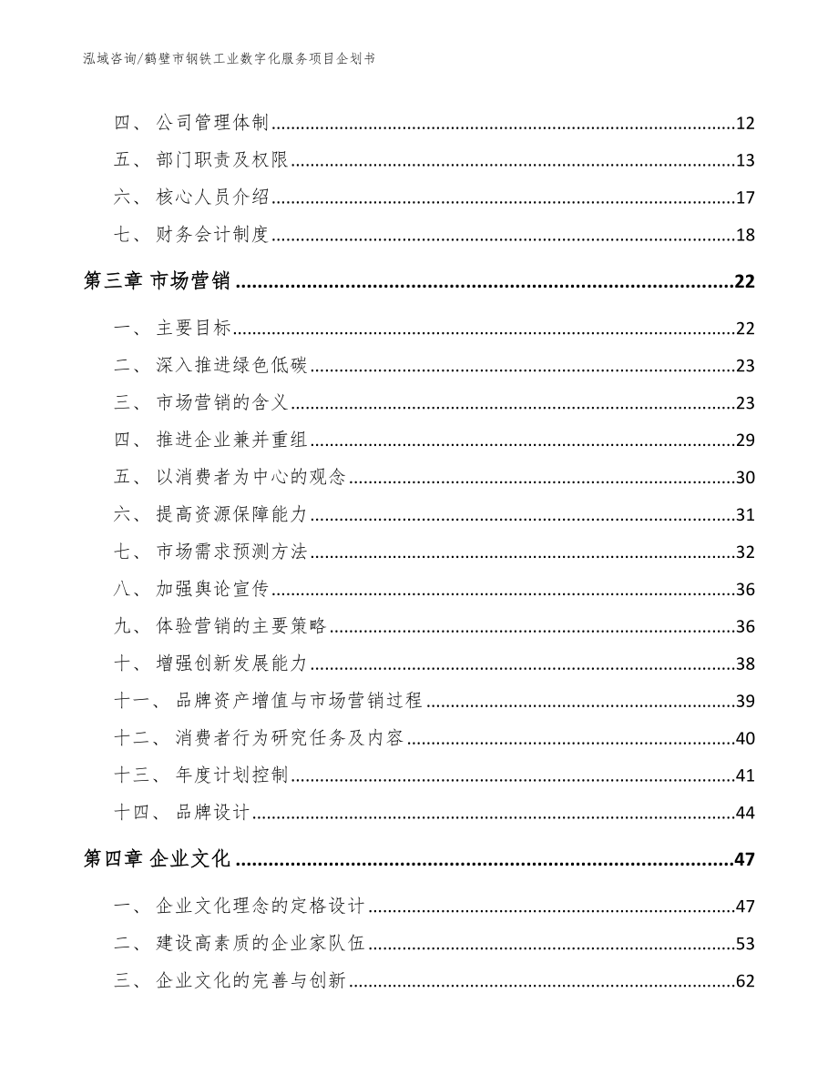 鹤壁市钢铁工业数字化服务项目企划书模板范本_第3页