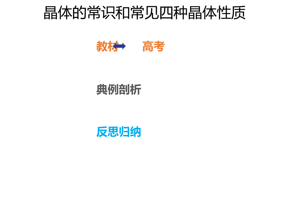 高三化学一轮复习专题11.3.1晶体的常识和常见四种晶体性质.pptx课件_第1页