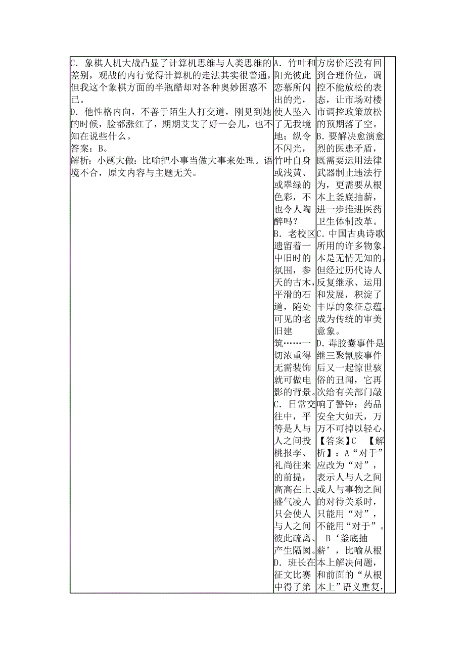 [最新]浙江省三年语文高考试卷解读对比分析表_第5页