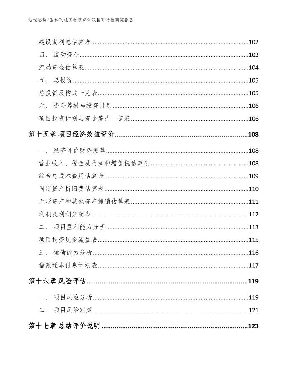 玉林飞机复材零部件项目可行性研究报告_第5页