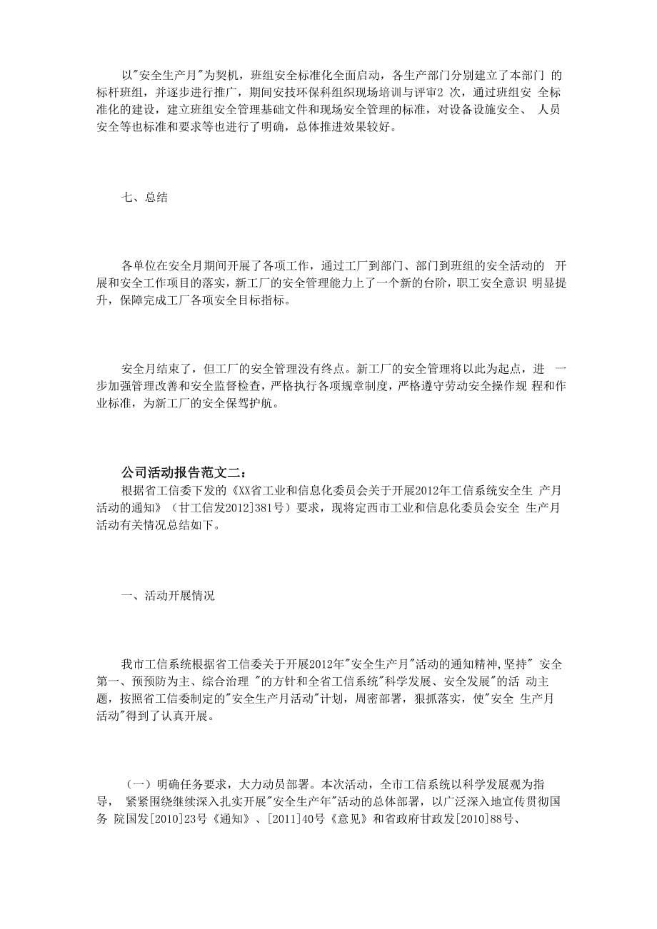 公司活动报告范文3篇_第5页