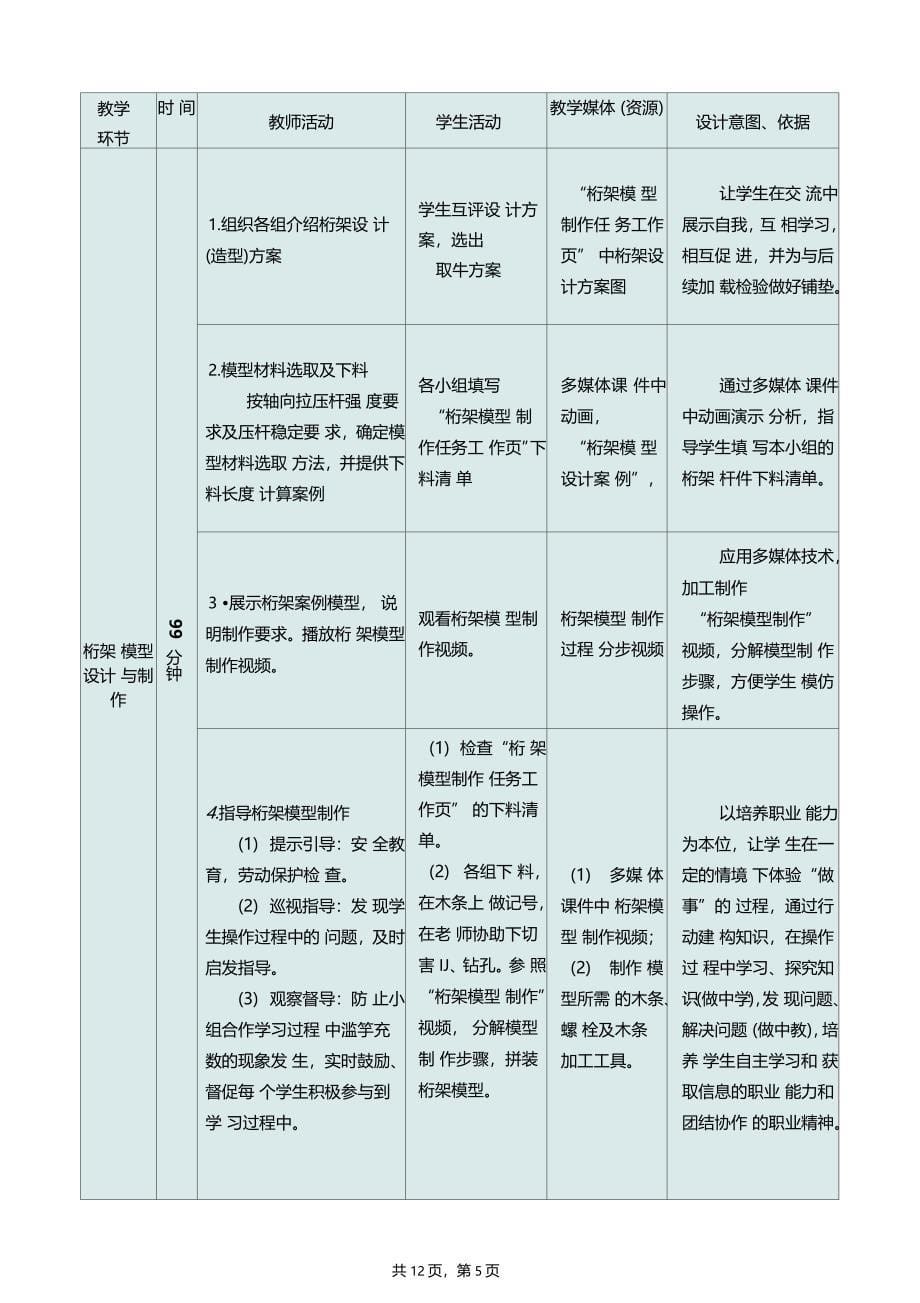 最新建筑桁架模型设计教学设计方案资料_第5页