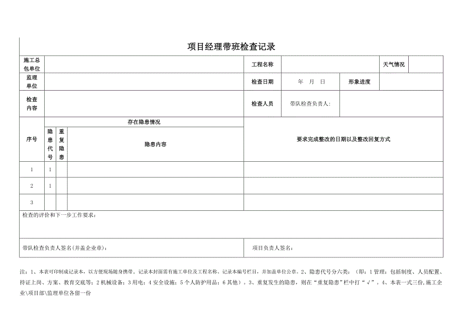 项目经理带班记录_第1页