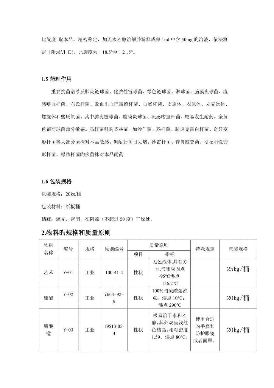 氯霉素生产标准工艺标准流程_第5页