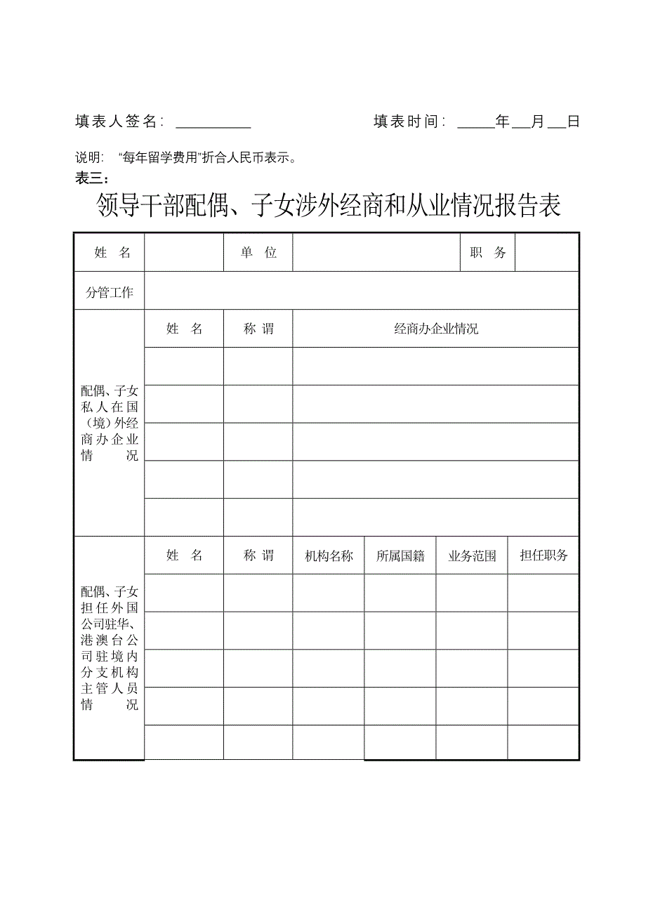 领导干部婚姻变化情况报告表_第3页