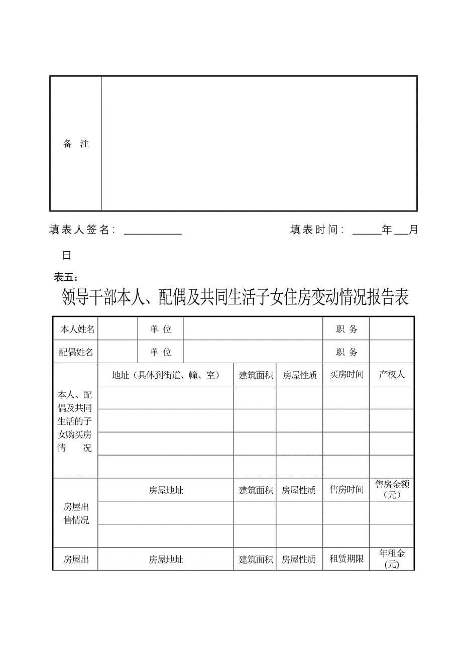 领导干部婚姻变化情况报告表_第5页