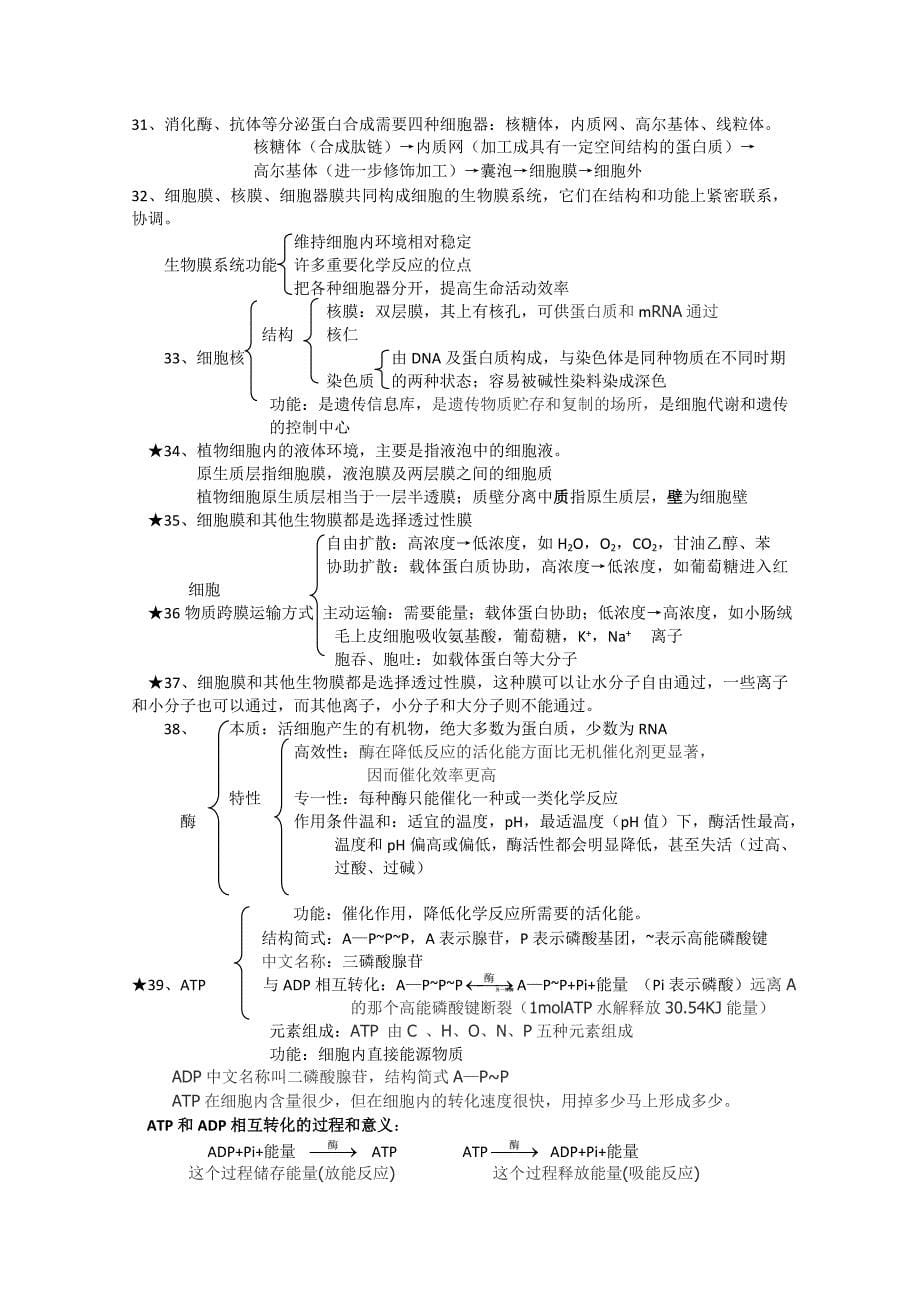 生物必修一知识点精华_第5页