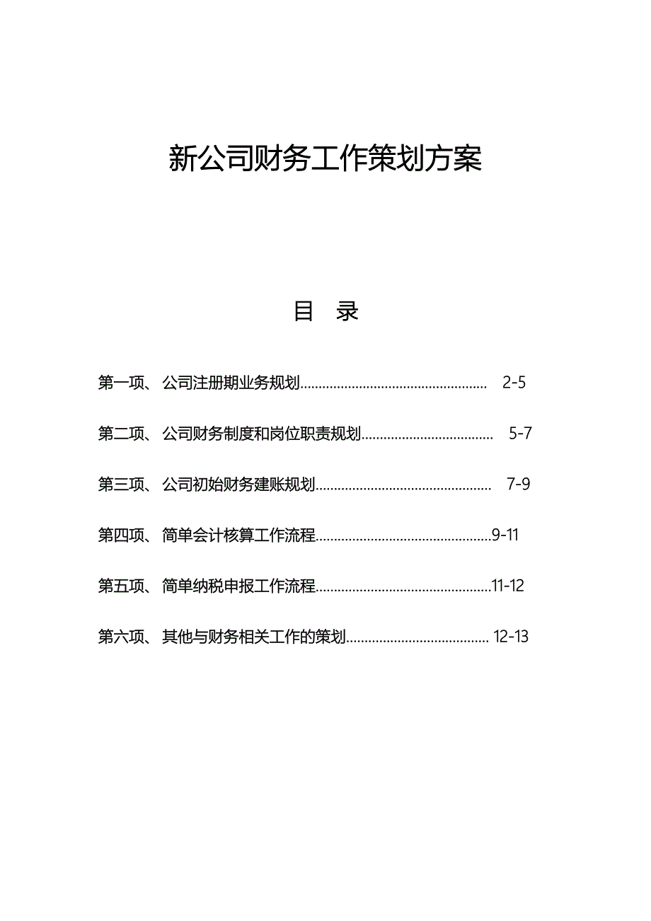 新公司财务策划实施方案_第1页