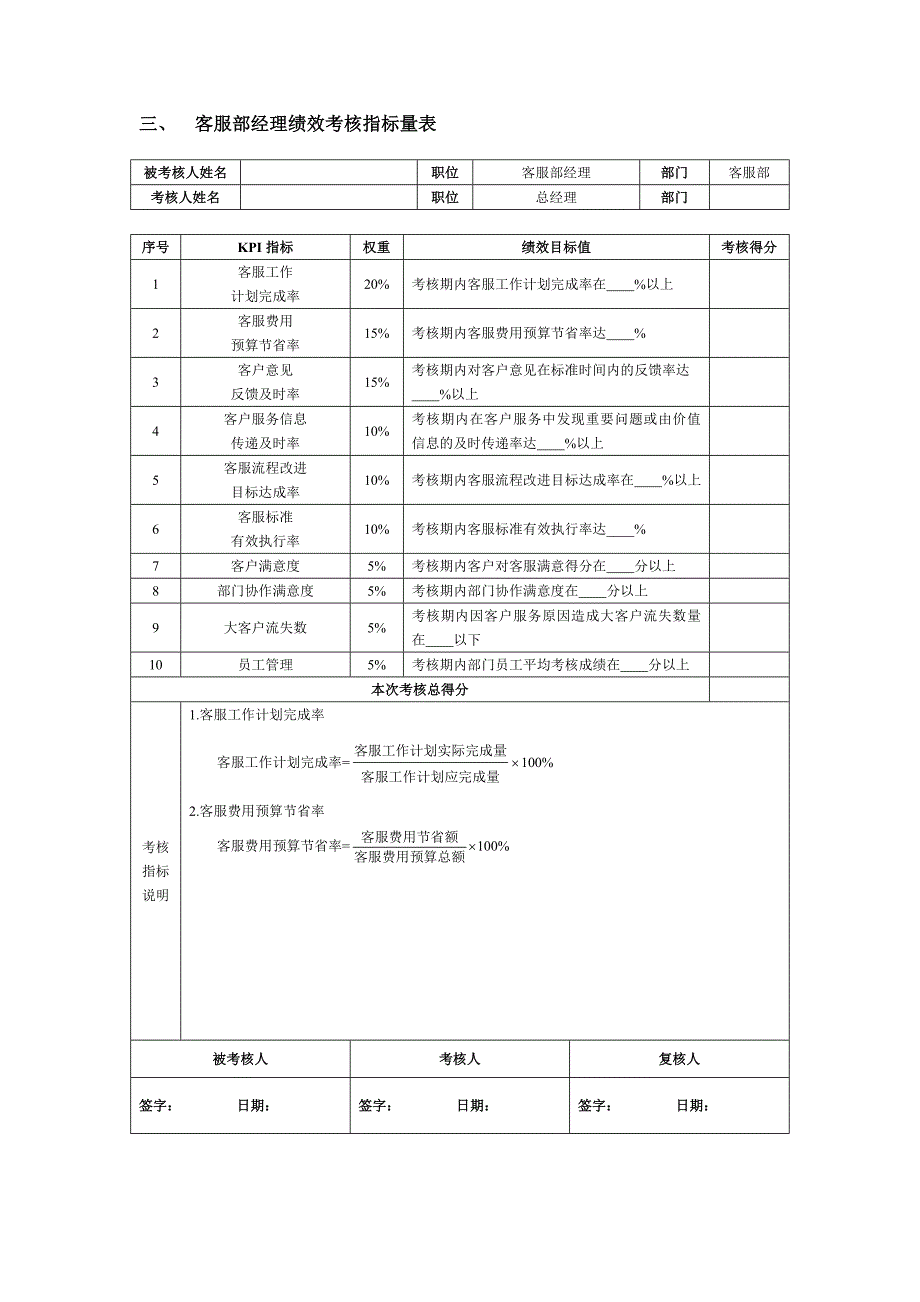 呼叫中心相关人员绩效考核一览表.doc_第2页