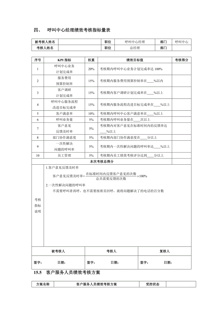 呼叫中心相关人员绩效考核一览表.doc_第3页