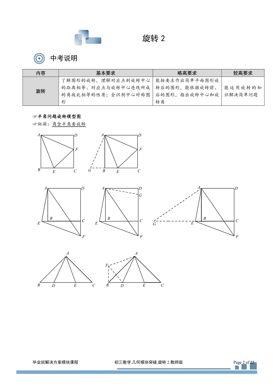 初三几何6旋转2.半角及三线共点问题(2014-2015)教师_第2页