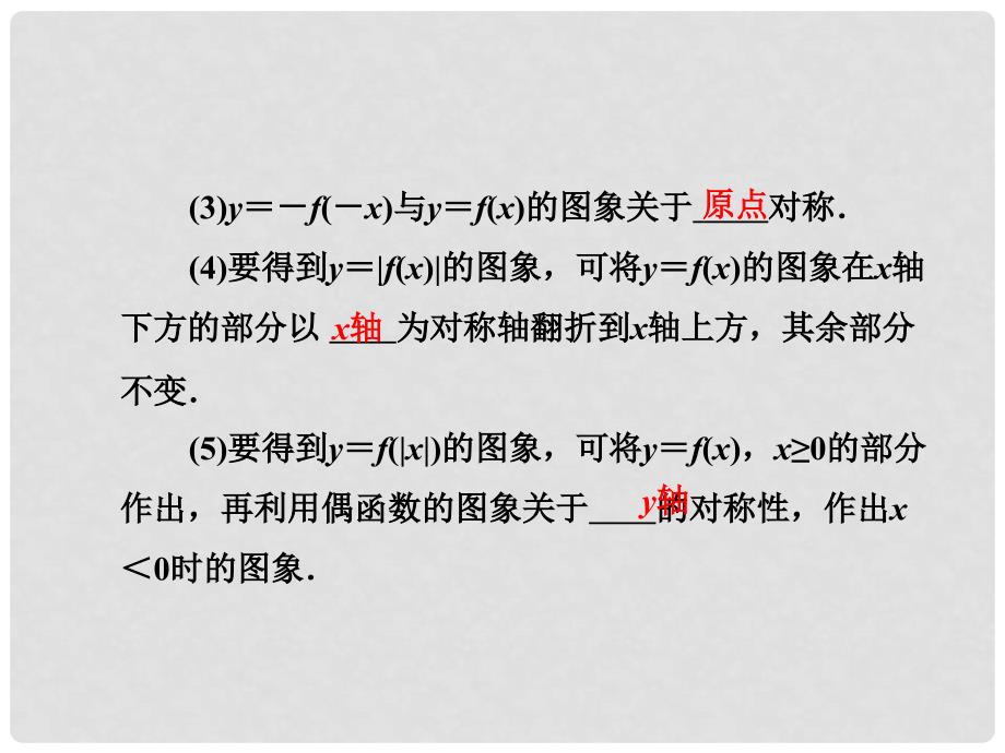 高三数学一轮复习 （基础知识+小题全取+考点通关+课时检测）2.5函数的图象课件 新人教A版_第3页