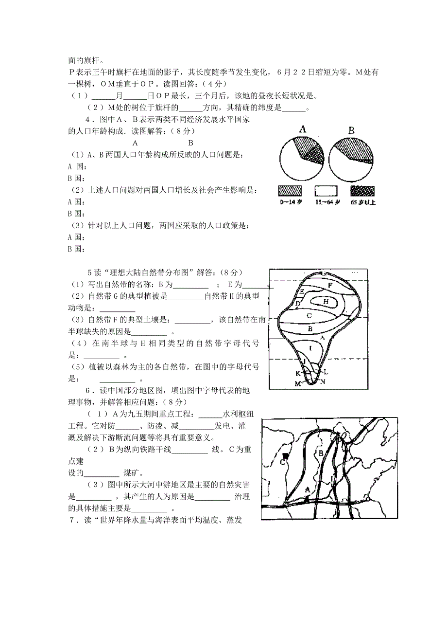 1998年上海高考地理试卷真题 .doc_第5页