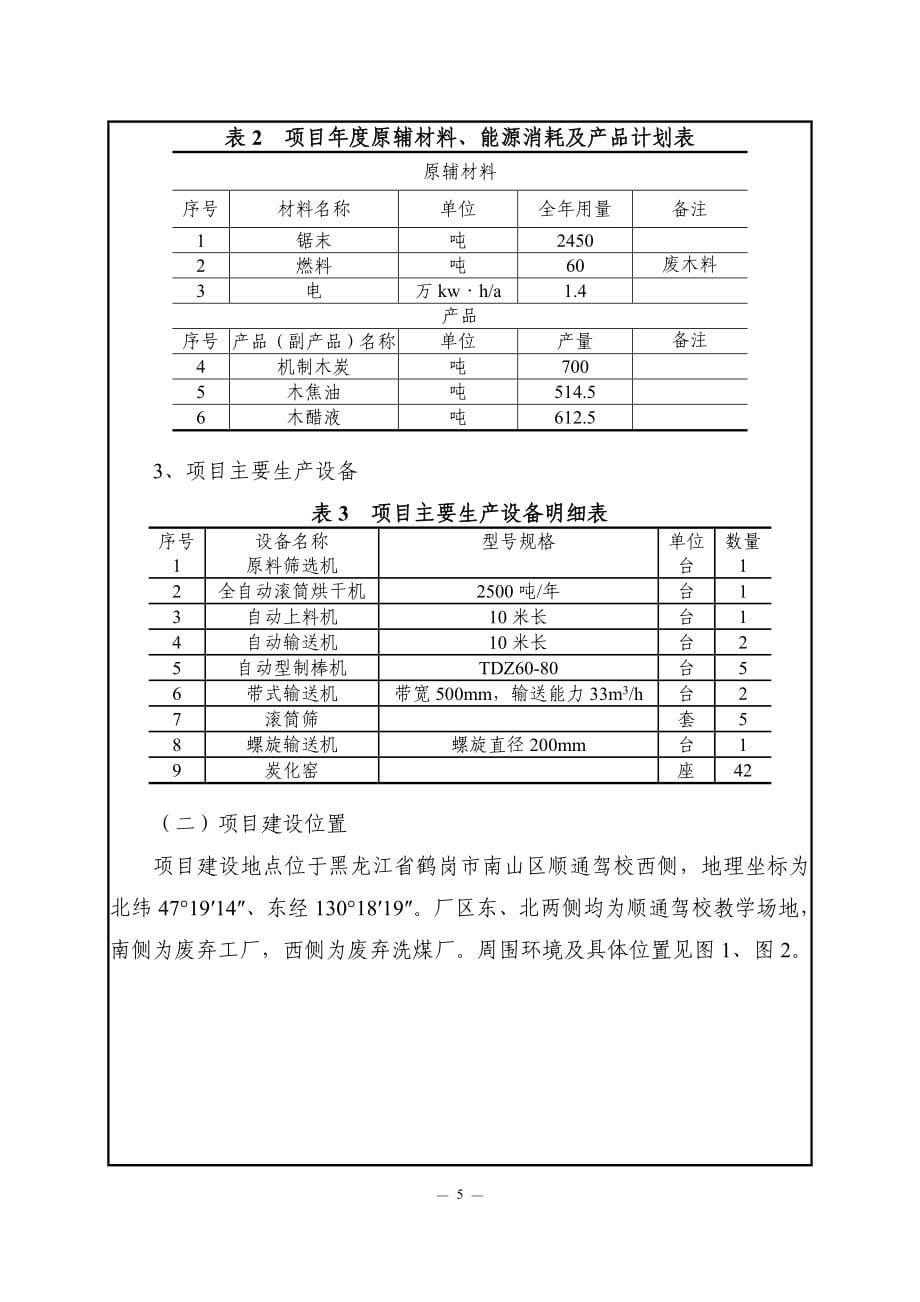 鹤岗市兴亿碳素制品制造机制木炭建设地址鹤岗市南山区顺通环评报告_第5页