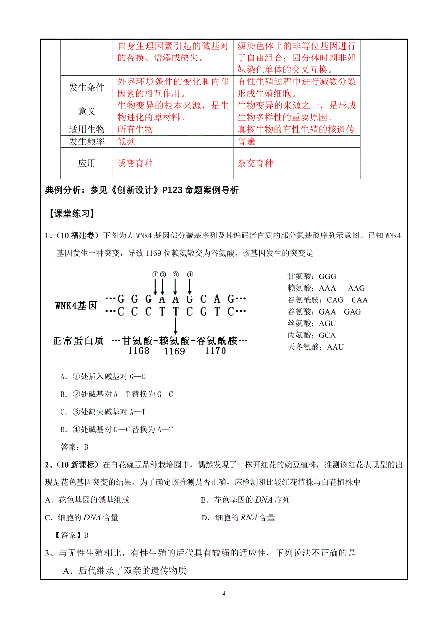 24 基因突变和基因重组(教师).doc_第4页