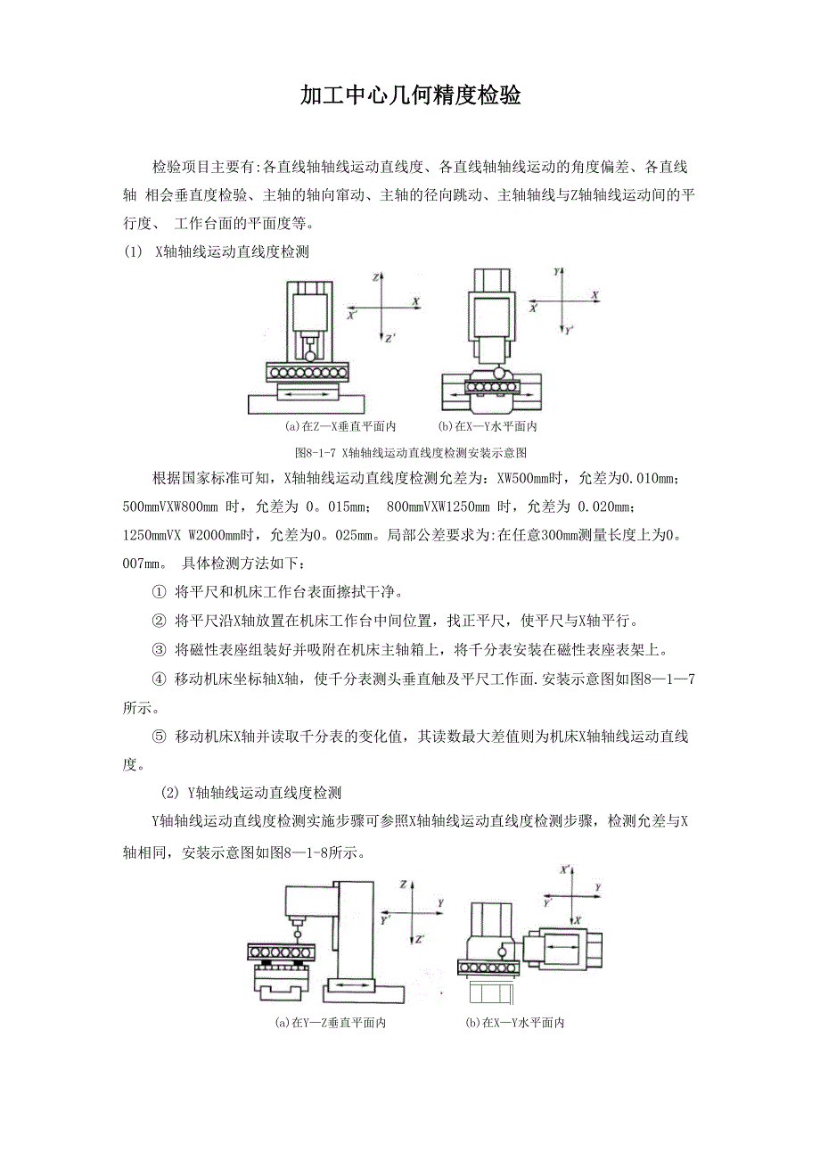 加工中心几何精度检验_第1页