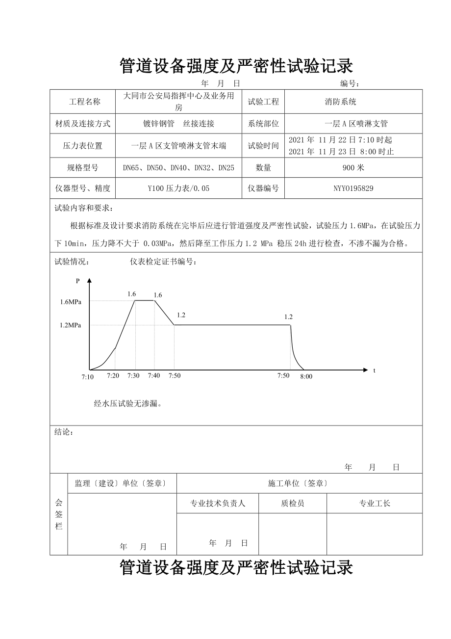 表c——管道设备强度严密性试验_第2页