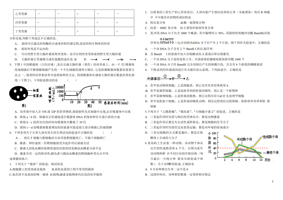 二轮选择题学生版_第5页