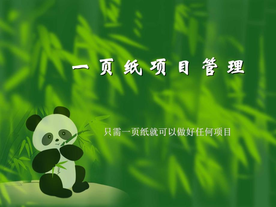 一页纸项目管理_第1页