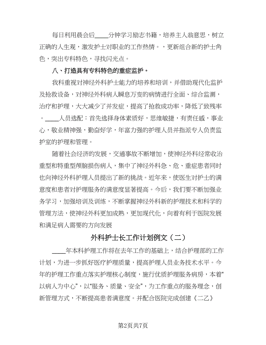 外科护士长工作计划例文（三篇）.doc_第2页