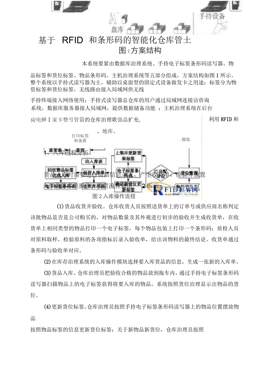 基于RFID和条形码的智能化仓库管理系统_第1页