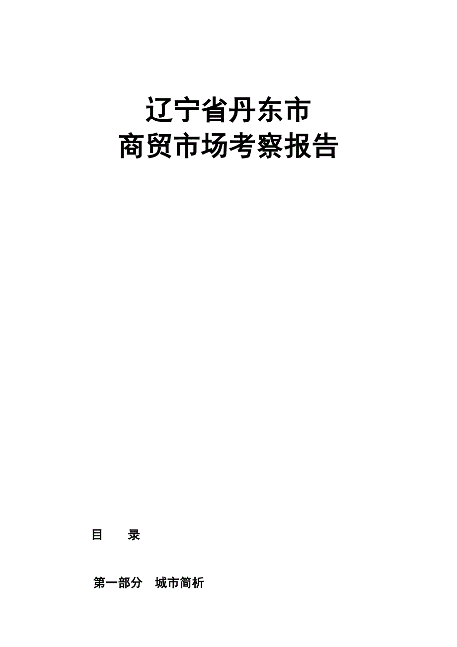 辽宁省丹东市商贸市场考察报告_第2页