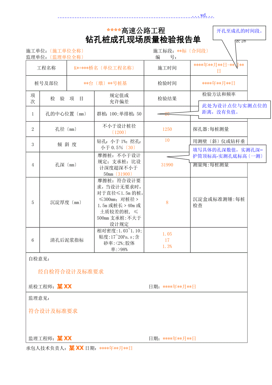 桥梁工程质量检验报告单_第1页