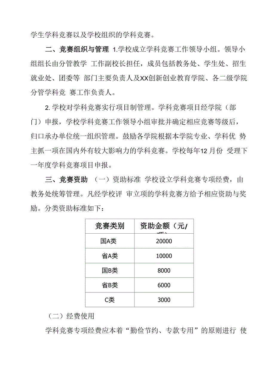 学院大学生学科竞赛管理办法_第2页