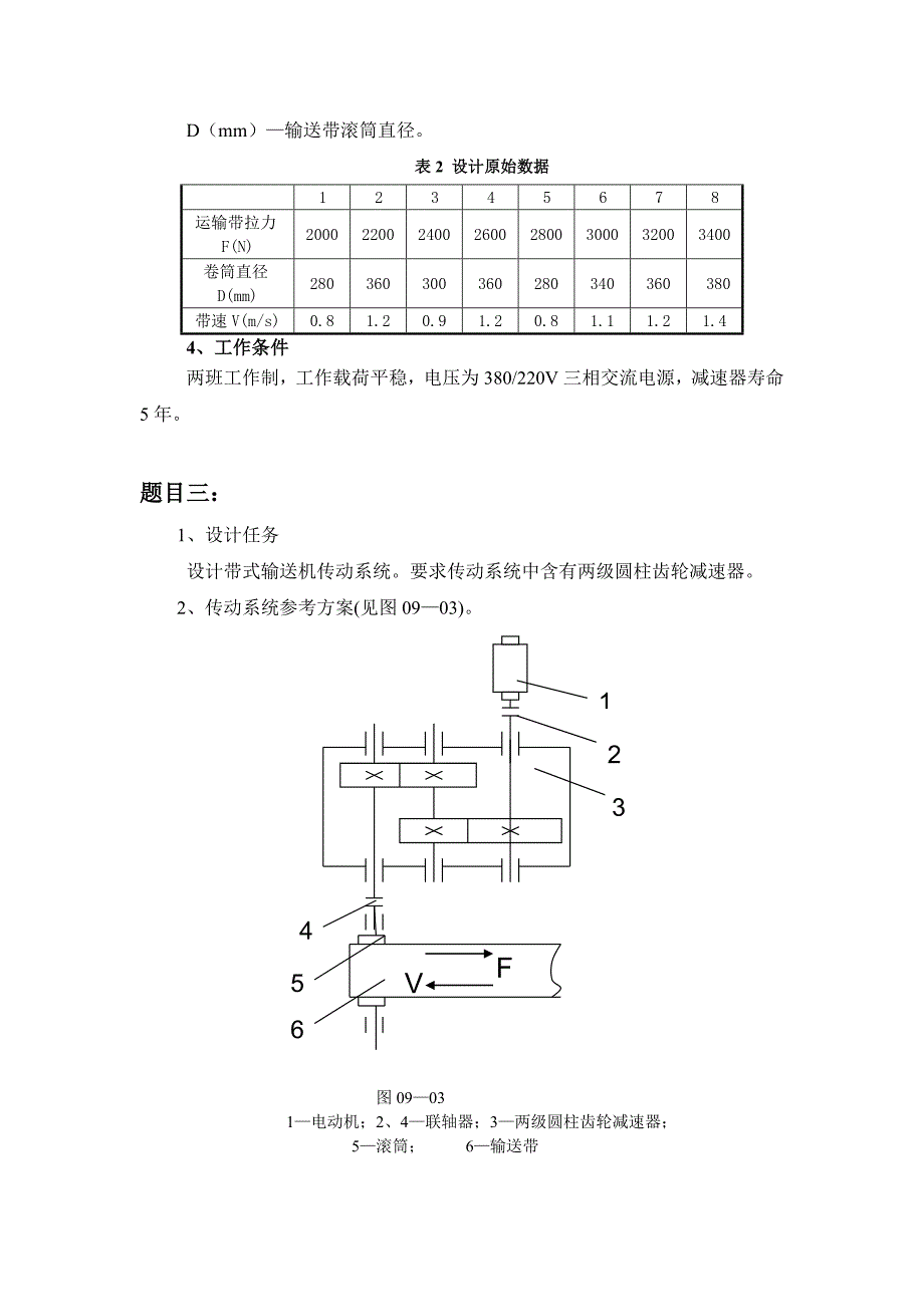 机械设计基础课程设计题目_第3页