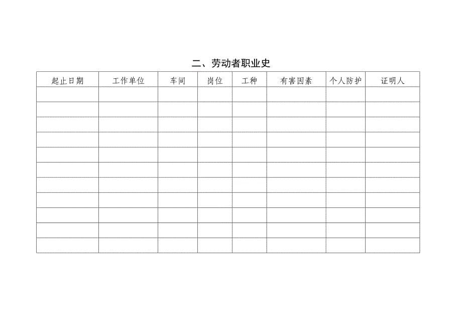 劳动者职业健康监护档案【完整版】_第5页