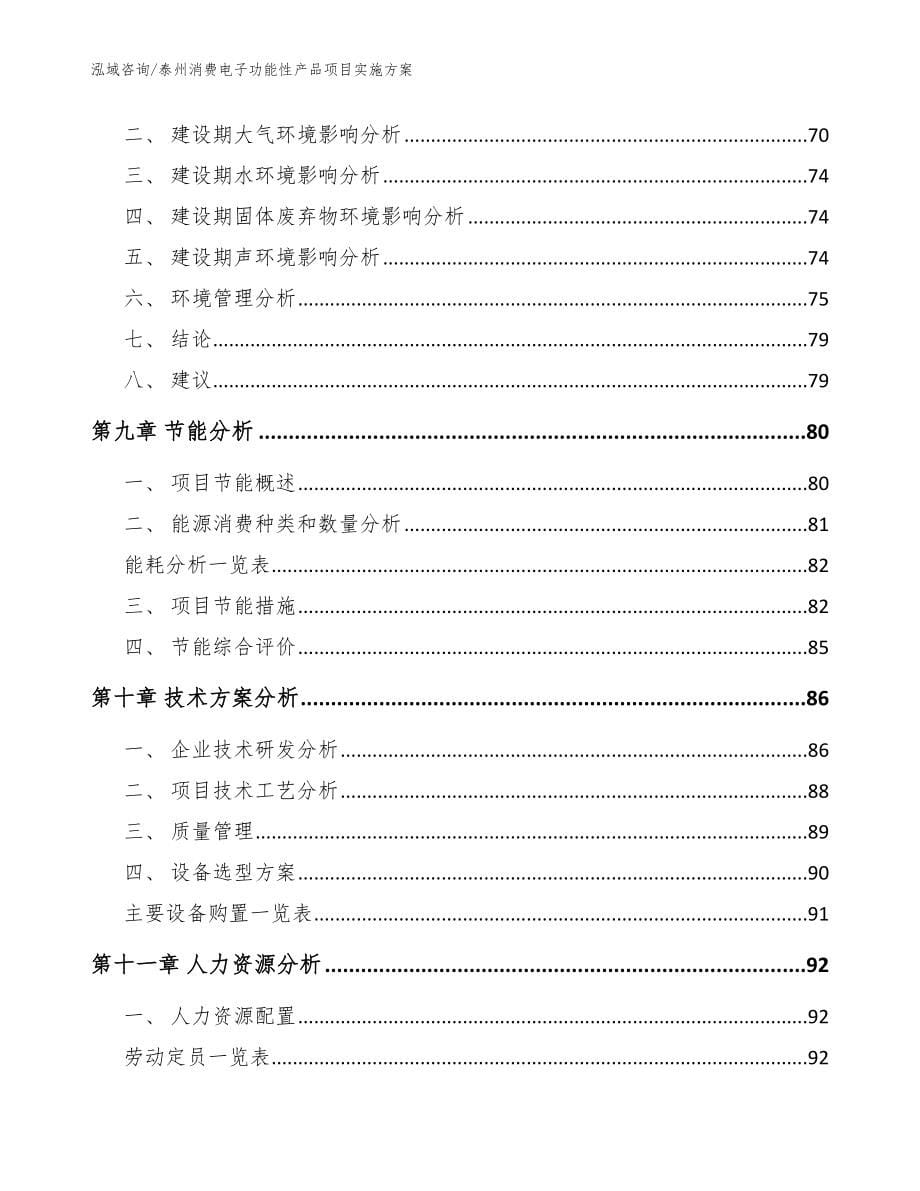 泰州消费电子功能性产品项目实施方案（参考范文）_第5页