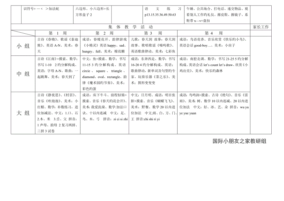 蒙氏混龄班月计划表_第2页