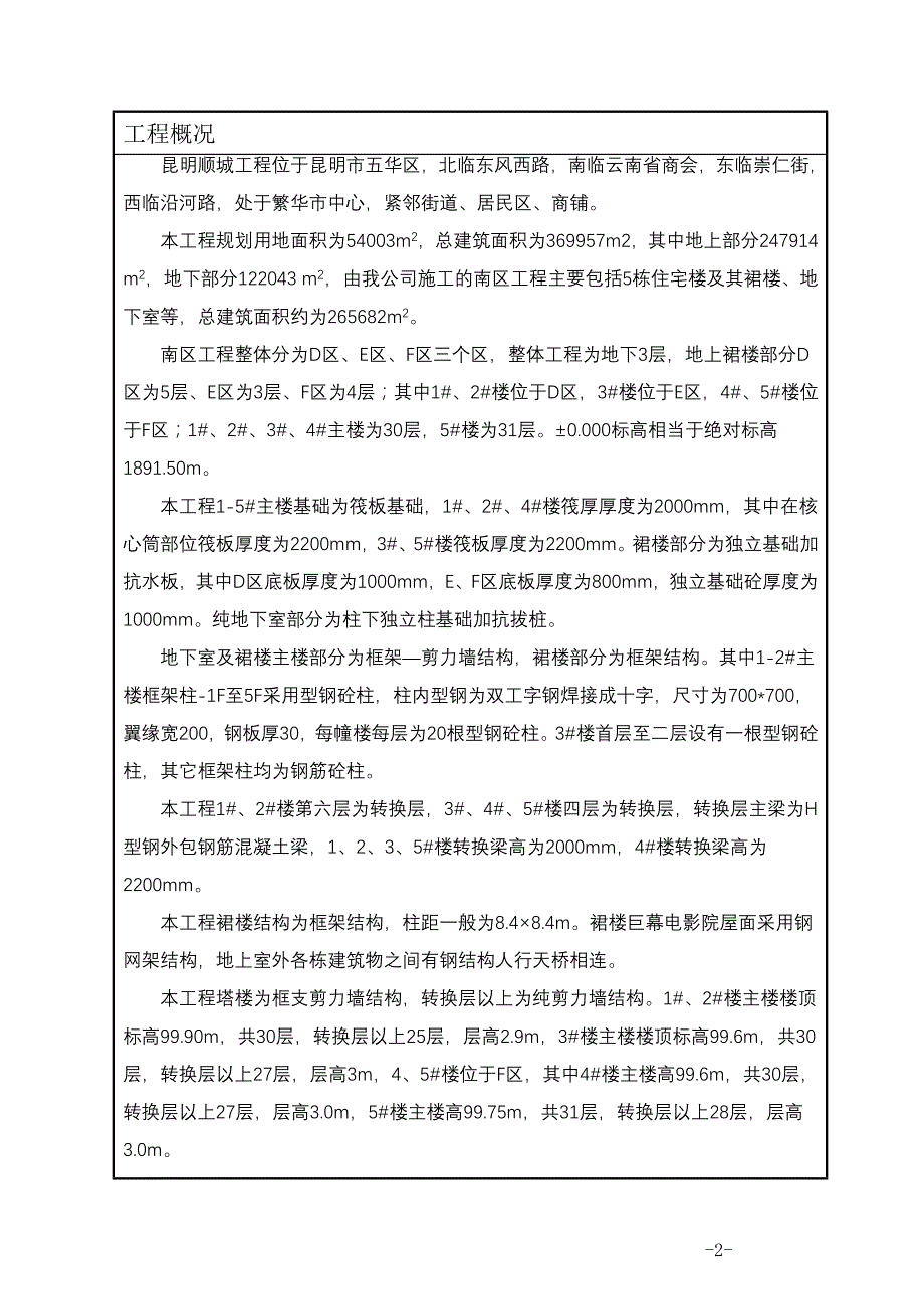 昆明顺城科技推广示范工程昆明“顺城”南区土建主体工程申报书_第2页