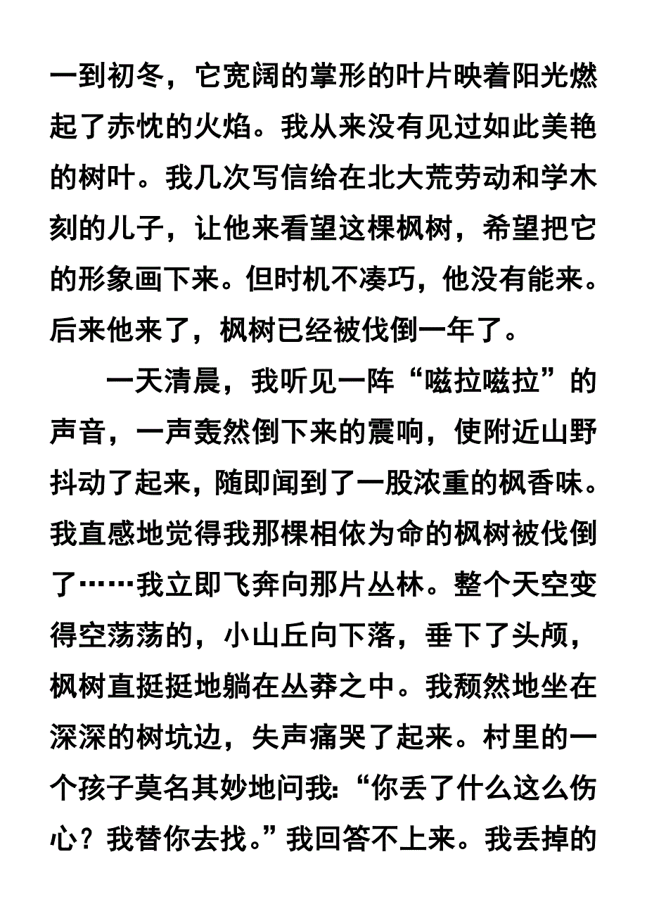 《悼念一棵枫树》课堂版.doc_第4页