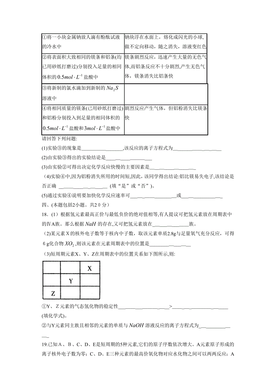 潍坊市高一教学质量检测高中化学_第4页