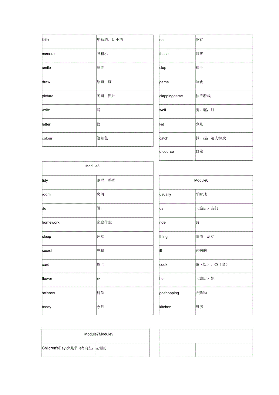 外研社英语一年起点二年级上下单词.doc_第5页