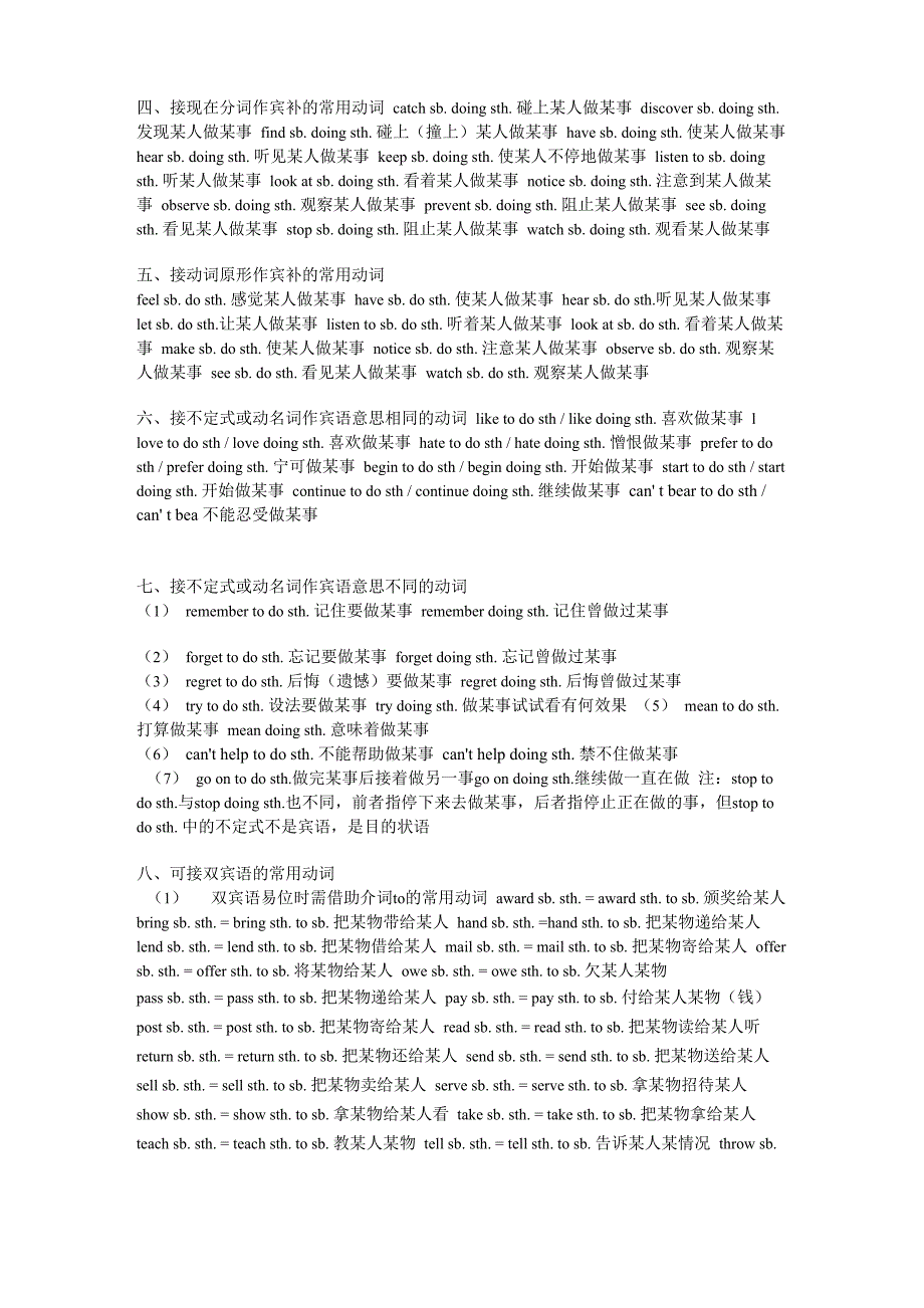 非谓语动词固定搭配和动词词组_第2页