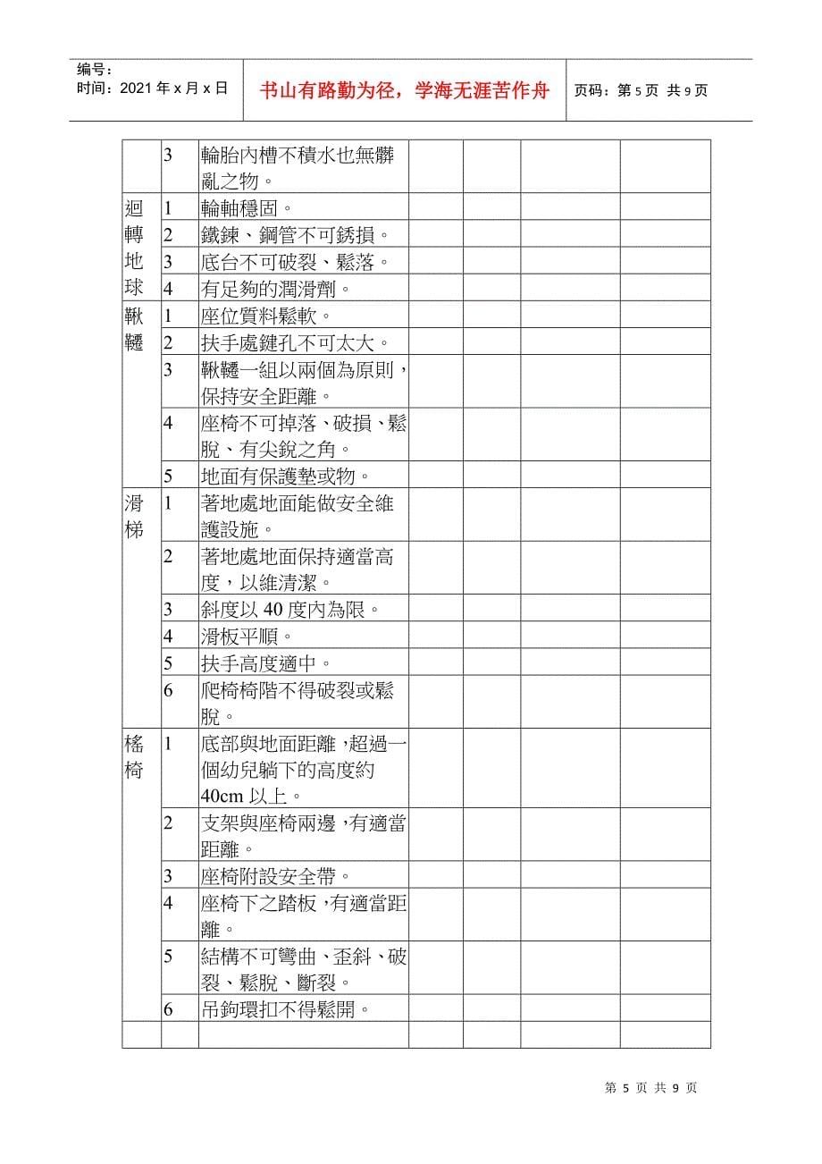 各行业附设儿童游乐设施安全管理规范_第5页