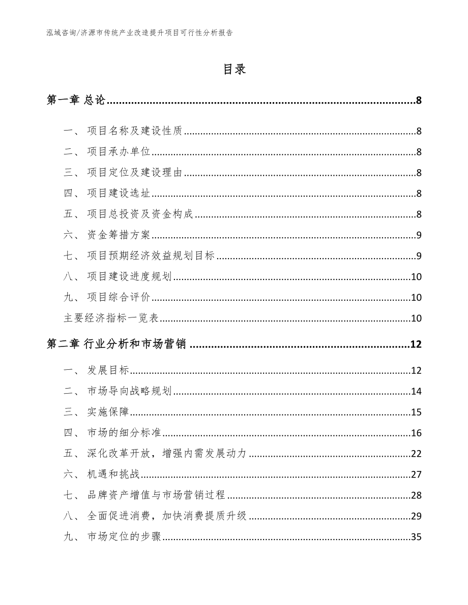 济源市传统产业改造提升项目可行性分析报告_第3页