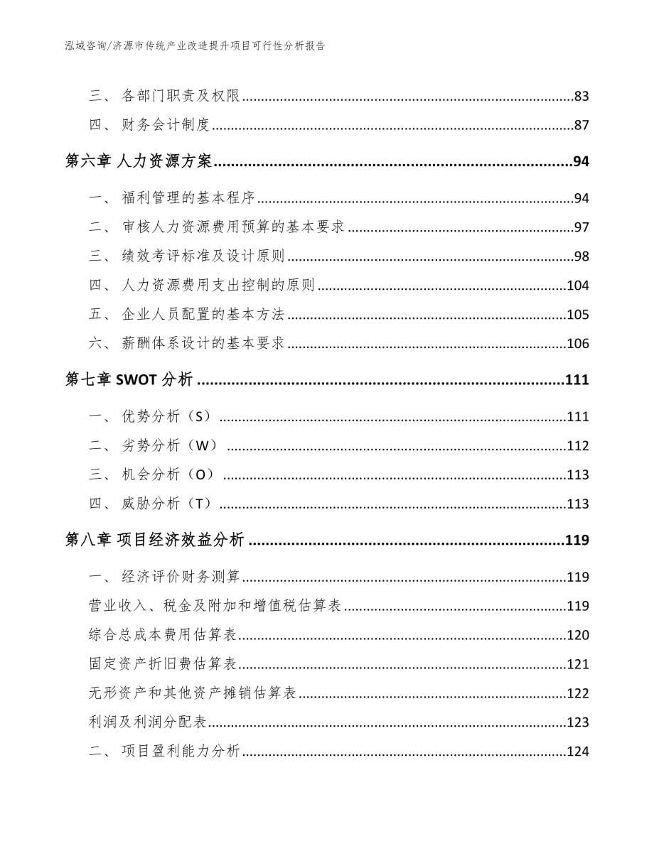 济源市传统产业改造提升项目可行性分析报告_第5页