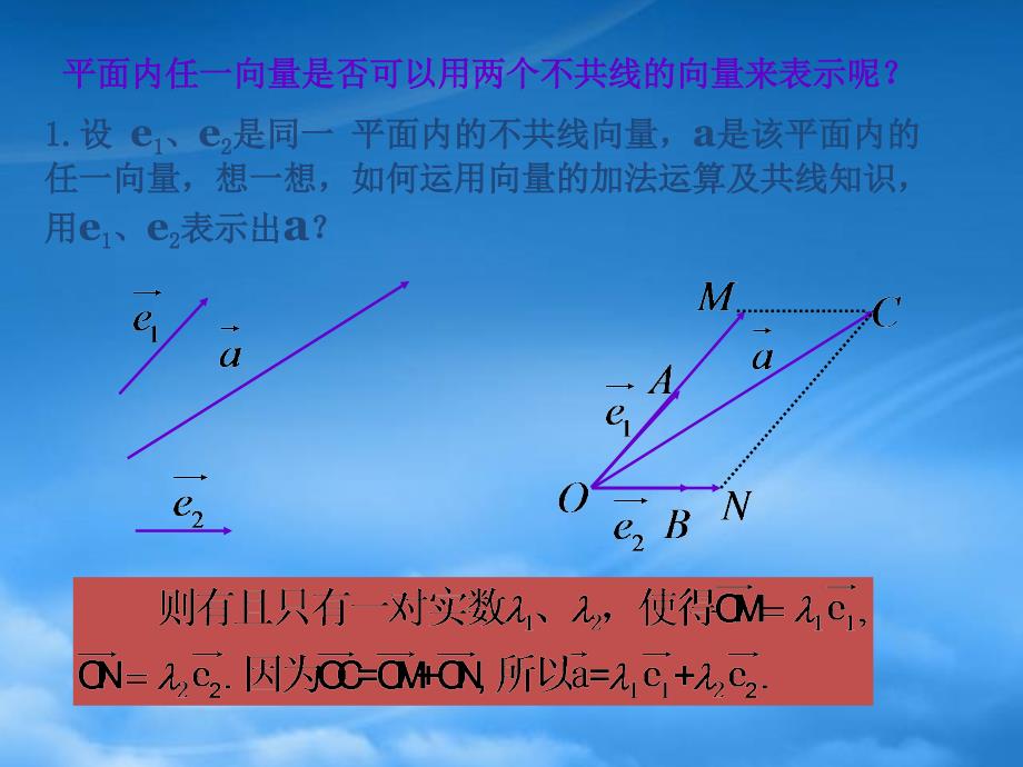 数学人教必修4B平面向量的基本定理ppt_第2页