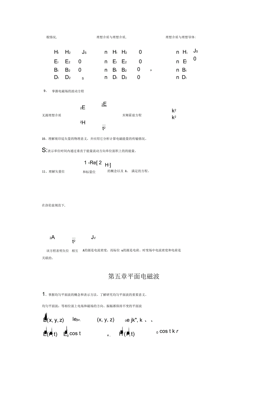 电磁场与电磁波复习重点_第4页