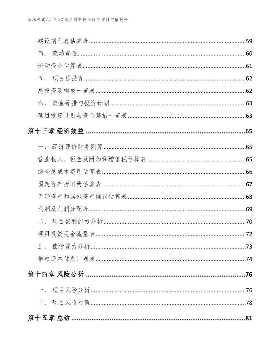 九江3C涂层材料技术服务项目申请报告_第5页